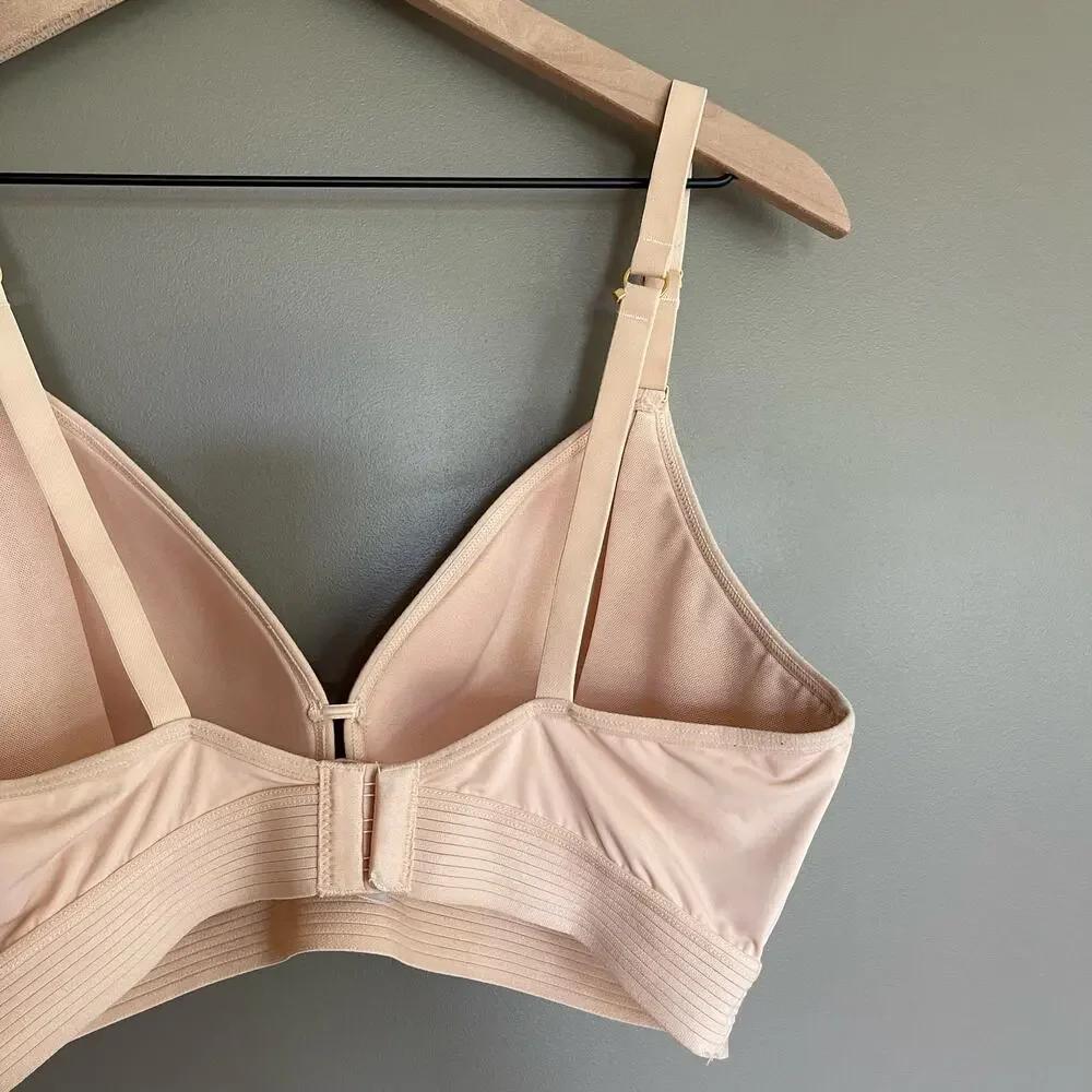 Lively All-Day Plunge Wireless Bra‎ Toasted Almond Size 38DD Nude Lightly Padded